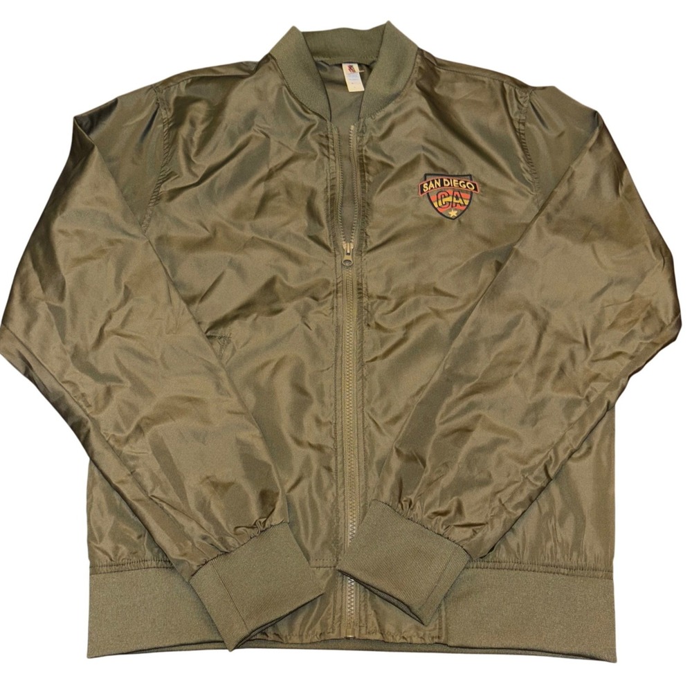 San Diego CA | Windbreaker | Bomber Jacket | Olive Green |‎ Size S | Brand New